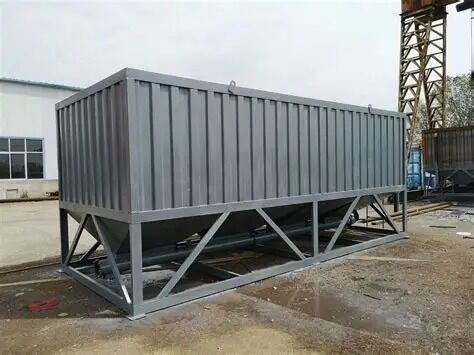Cement Plant Equipments Mining Machinery Horizontal Cement Tank, Container Type Horizontal Cement Silo
