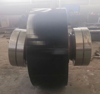 Cement Rotary Kiln Support Roller ZG20SiMn Wheel And Shaft and kiln parts