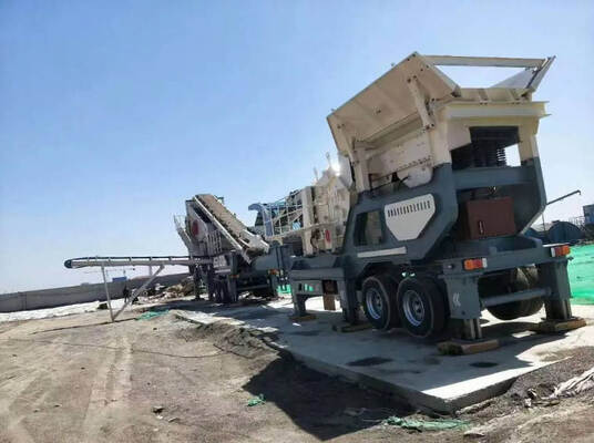 Die mobile Zerkleinererzeugung arbeitet reibungslos mit einer stabilen Materialproduktion