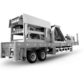 Dreiachsiger mobiler Primärbackenbrecher ISO9001 650 TPH in der Steinbrecher-Maschine